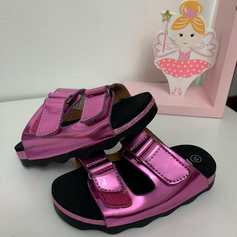 Metallic sandals